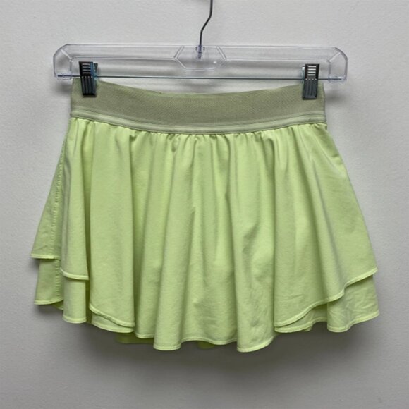 Lululemon Womens Lime Sweat Wicking Run Golf Court Rival High Rise Long Skort - Picture 1 of 4
